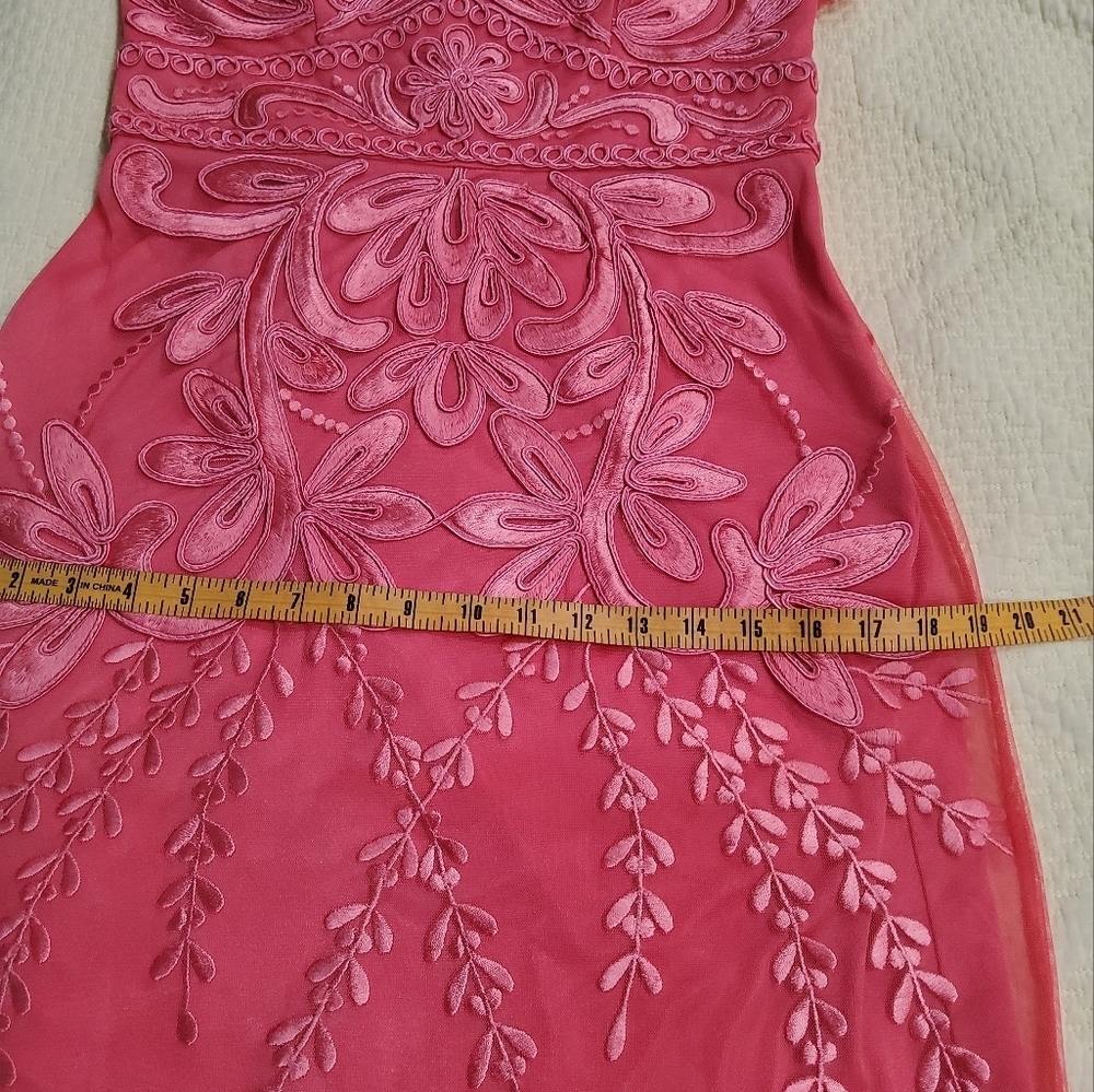 Cache Embroidered Mesh Mini Dress Size 10 - Picture 12 of 14